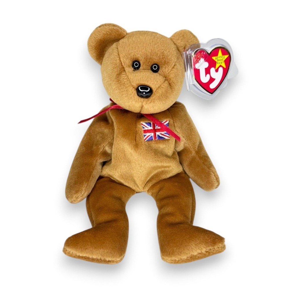 Britannia the Bear | British Heritage Bear | Mint Heart Tag TY Beanie Baby